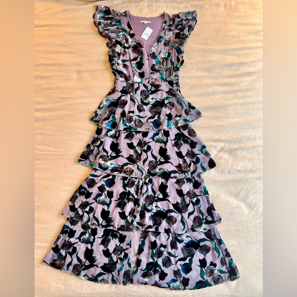 Dusty lilac floral gown NWT